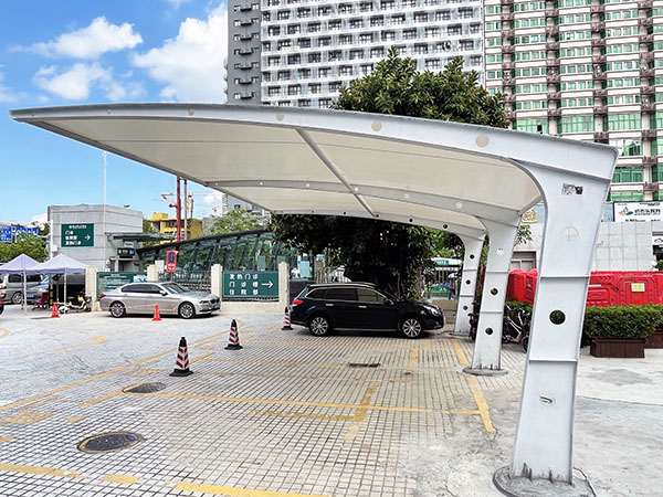 Mái che ô tô kết cấu màng